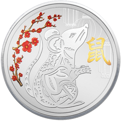 A picture of a 1 oz. TD Year of the Prosperous Rat Silver Round